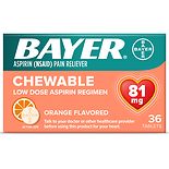 Low Dose Aspirin Pain Reliever 81 mg, Chewable Tablets Orange wag-Low Dose Aspirin Pain Reliever 81 mg, Chewable Tablets Orange