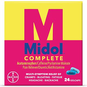Midol Complete Pain Reliever/Diuretic/Antihistamine Gelcaps image