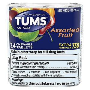  Tums E-X Extra Strength Antacid/Calcium Supplement, Tablets 