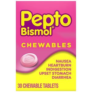  Pepto-Bismol Upset Stomach Reliever/Antidiarrheal Chewable Tablets Original 
