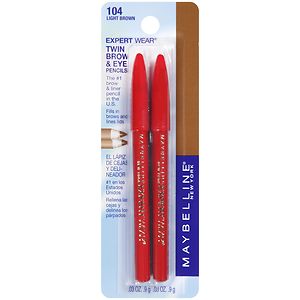 Maybelline Expert Eyes Twin Brow & Eye Pencils, Light Brown 104