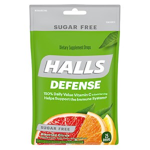 Halls Sugar Free Cough Suppressant Drops, Citrus Blend