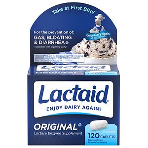 Lactaid Original Strength Lactase Enzyme Supplement, Caplets