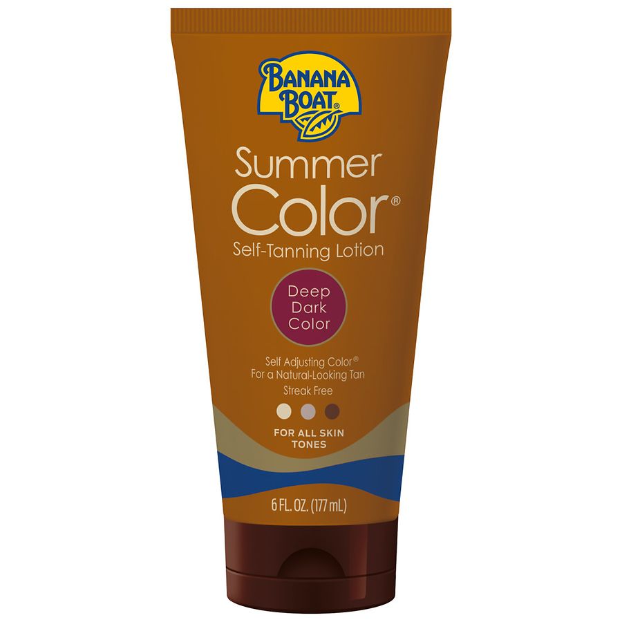Banana Boat Sunless Summer Color Self Tanning Lotion Deep Dark Walgreens