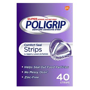 Super PoliGrip Comfort Seal Denture Adhesive Strips image