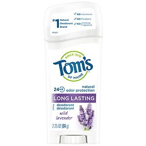 Tom's of Maine Long Lasting Natural Aluminum Free Deodorant Stick, Wild Lavender Tom's of Maine Long Lasting Natural Aluminum Free Deodorant Stick, Wild Lavender