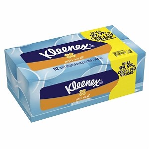 Kleenex Anti-Viral Facial Tissue, 1 box Kleenex Anti-Viral Facial Tissue, 1 box