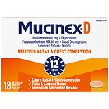 MucinexD Expectorant and Nasal Decongestant, 600mg, Extended-Release Bi-Layer Tablets