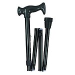 Duro-Med Adjustable Folding Cane, Black