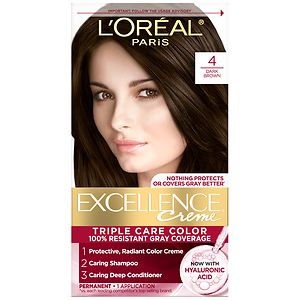 L'Oreal Excellence Creme Haircolor, Dark Brown 4
