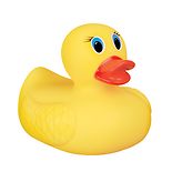 White Hot Safety Bath Ducky wag-White Hot Safety Bath Ducky