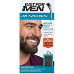 Just For Men Brush-In Color Gel for Mustache, Beard & Sideburns, Dark Brown M-45