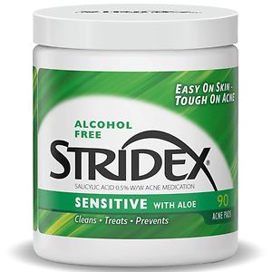  Stridex Daily Care Acne Pads with Salicylic Acid, Sensitive with Aloe 