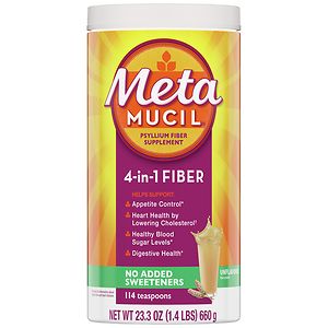  Metamucil MultiHealth Fiber Powder, No Added Sweeteners Original Smooth 