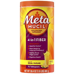 Metamucil MultiHealth Daily Fiber Supplement Powder Orange image