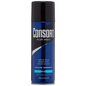 Consort For Men Hair Spray, Extra Hold, Unscented, Aerosol