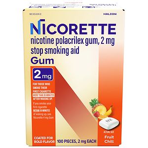 Nicorette Nicotine Gum 2mg, Fruit Chill