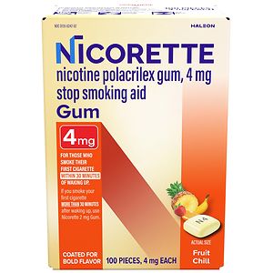 Nicorette Nicotine Gum 4mg, Fruit Chill