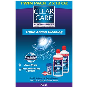 Clear Care Triple Action Cleaning 3% Hydrogen Peroxide Cleaning & Disinfecting Solution