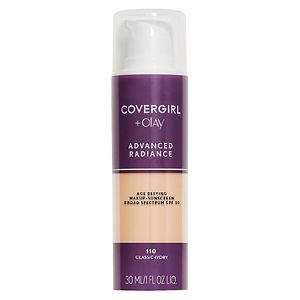 CoverGirl Advanced Radiance SPF 10 Age-Defying SPF Sunscreen Makeup, Classic Ivory 110