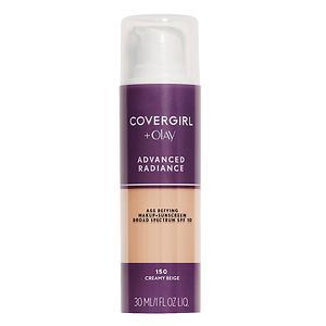 CoverGirl Advanced Radiance SPF 10 Age-Defying SPF Sunscreen Makeup, Creamy Beige 150