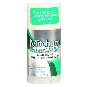 Mitchum SmartSolid Clinical Performance, Antiperspirant & Deodorant Invisible Stick, Unscented