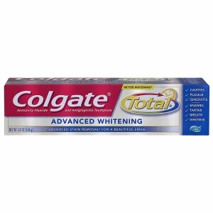 Colgate Total Anticavity Fluoride and Antigingivitis Toothpaste Gel Advanced Whitening image