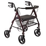 Guardian Bariatric Rollator Heavy Duty Rolling Walker with WheelsRed wag-Guardian Bariatric Rollator Heavy Duty Rolling Walker with WheelsRed