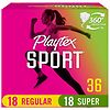 Playtex Sport Tampons with Plastic Applicators Unscented Multipack, 36 ea MultiPack, 36 ea Assorted Absorbencies
