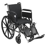 Cruiser III 18 inch Lightweight, Flip Back, Removable Full Arm, Elevated Leg Rest