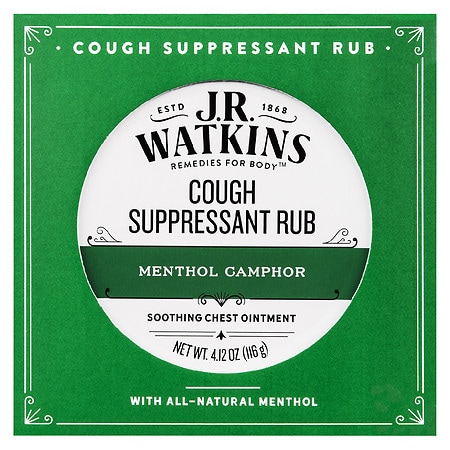 J.R. Watkins Menthol Camphor Medicated Cough Suppressant Rub - 4.12 oz.