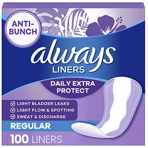 Always Xtra Protection Daily Liners, Unscented, Double Pack, Regular, 100 ea Always Xtra Protection Daily Liners, Unscented, Double Pack, Regular, 100 ea