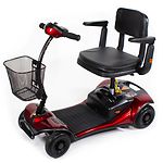 Shoprider Dasher 4 Wheel Scooter, Red-Blue-Champagne