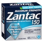 Zantac 150 Maximum Strength Acid Reducer, 150mg, Cool Mint Tablets
