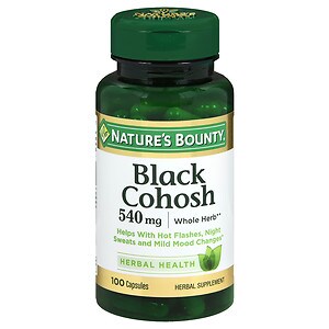 Nature's Bounty Black Cohosh 530 mg Herbal Supplement Capsules image