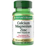 Nature's Bounty Calcium Magnesium Zinc, Tablets