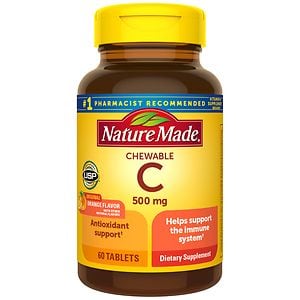  Nature Made Vitamin C 500 mg Dietary Supplement Chewable Tablets 
