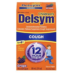 Delsym Children's Cough Suppressant, 12 Hour, Grape Flavored Liquid