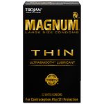 Trojan Magnum Lubricated Latex Condoms, Thin, Large