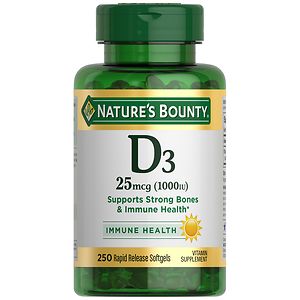 Nature's Bounty Vitamin D3-1000 IU, Softgels