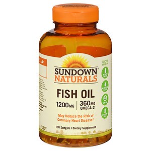 Sundown Naturals Extra Strength Fish Oil, 1200mg, Softgels