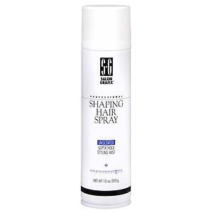 Salon Grafix Professional Shaping Hair Spray Styling Mist, Unscented Super Hold