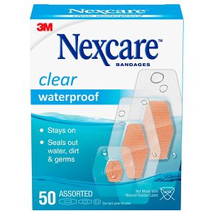 Nexcare Waterproof Clear Bandage, Assorted Sizes