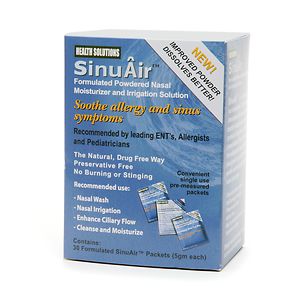 SinuAir Formulated Powdered Nasal Moisturizer & Irrigation Solution, Single-Use Packets