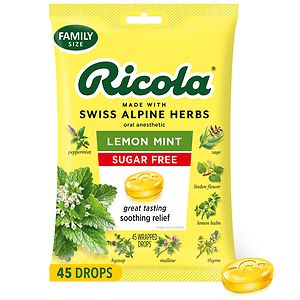 Ricola Herb Throat Drops, Sugar Free, Lemon Mint