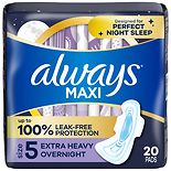 Maxi Pads with Wings Unscented,Overnight Extra Heavy wag-Maxi Pads with Wings Unscented,Overnight Extra Heavy
