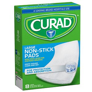 Curad Non Stick Pads, 3