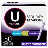 Security Tampons, Jumbo Multi-Pak, Plastic Applicator Unscented,Multi-Pack, 50 ea wag-Security Tampons, Jumbo Multi-Pak, Plastic Applicator Unscented,Multi-Pack, 50 ea
