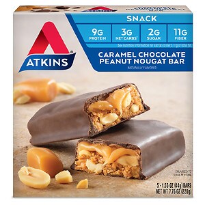 Atkins Advantage Snack Bars, 5, Caramel Chocolate Peanut Nougat