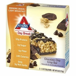 Atkins Day Break Snack Bars, 5 Chocolate Chip image